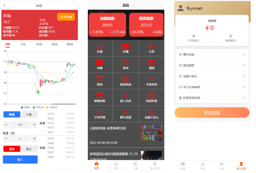 台股平台、股票投资、新股申购、高效的股票交易环境、折扣申购功能平台、自带客服对话-凡客源码