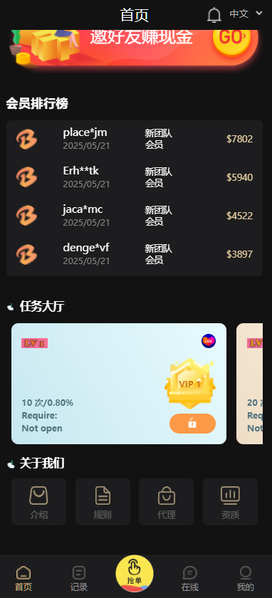 图片[3]-7国语言双色UI海外多语言抢单自动抢支持USD充值PHP源码-凡客源码